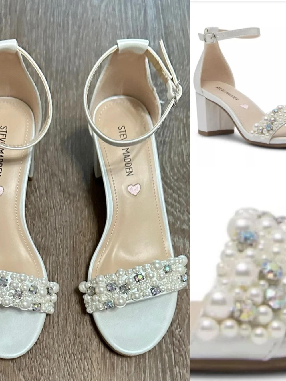 Steve Madden Youth  Girls' size 4 J-Carrson  Embellished Dress Shoes  Pageant